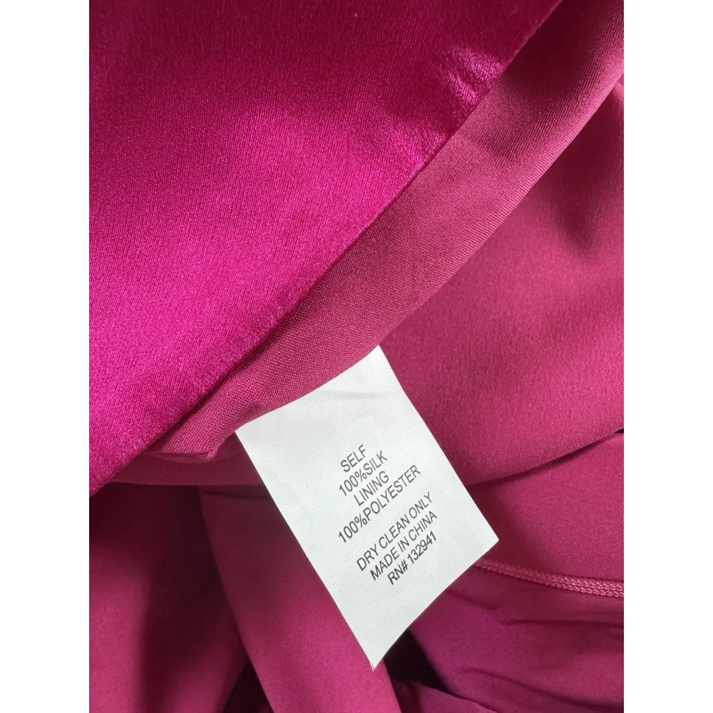 Amanda Uprichard Marshall Dress In Magenta - Silk/ Large - Image 3