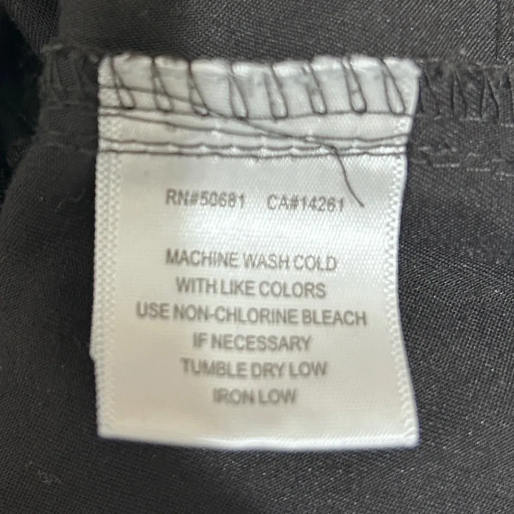 Greys Anatomy Womens Scrub Pants S Black Drawstring Cargo Medical Work Uniform - Image 6