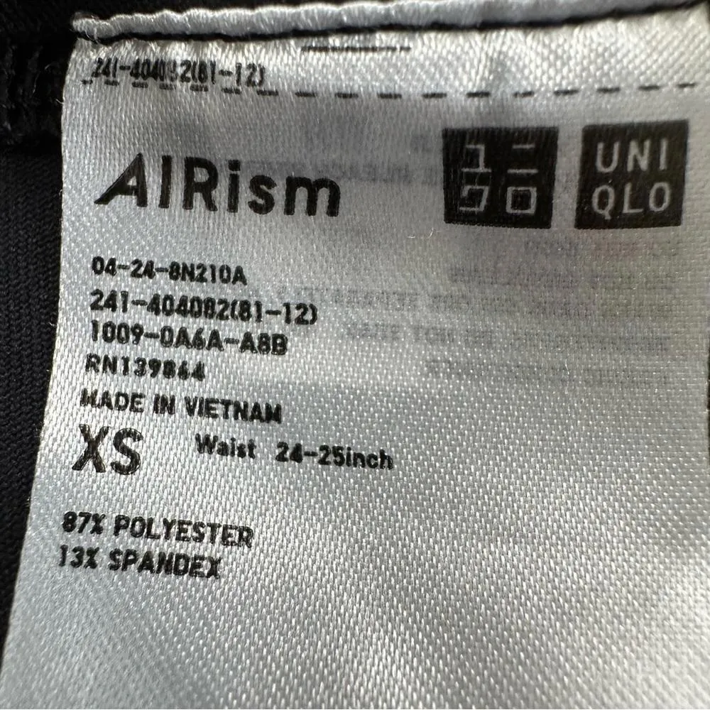 Uniqlo AIRism Cropped Leggings Black XS - Image 6