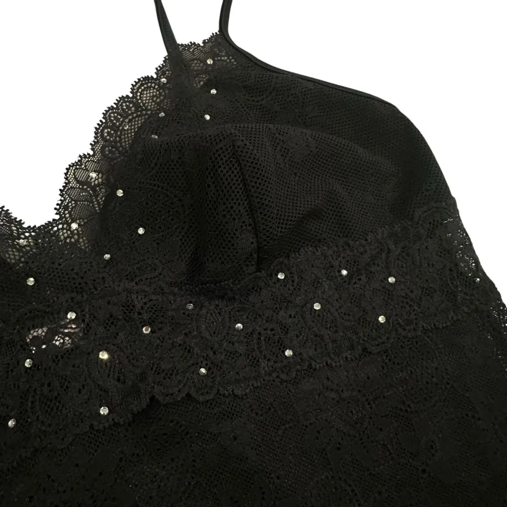 Victoria’s Secret vintage Y2K lace cami with rhinestones - Image 2