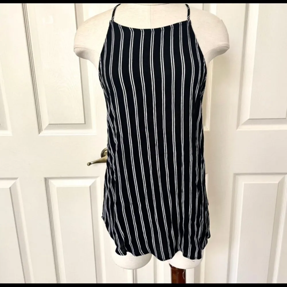 Final Touch black white stripe long tank - Image 4