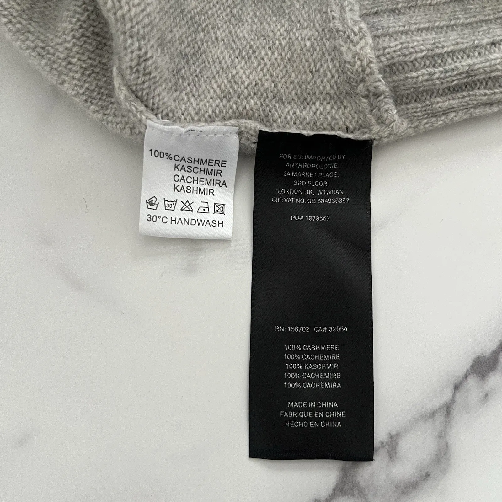 Pine Cashmere Kate Turtleneck sweater Grey Quiet luxury minimalist chic Sz Small Gray - Image 10