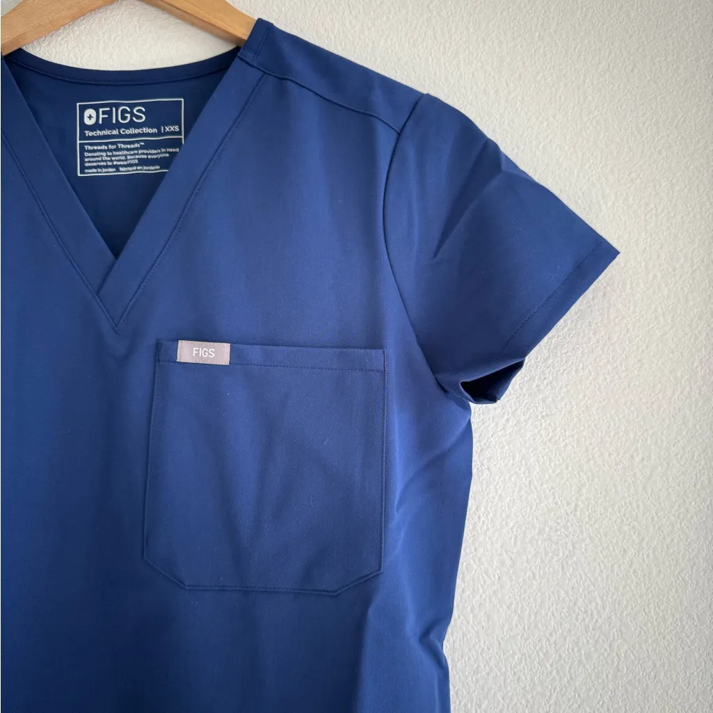 NWT Figs Women’s Catarina One-Pocket Scrub Top Sapphire - Image 7