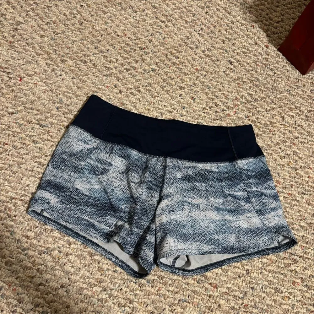 Lululemon Run Times Short II *4" Mesh Scape Multi / True Navy- Size 4 - Image 5