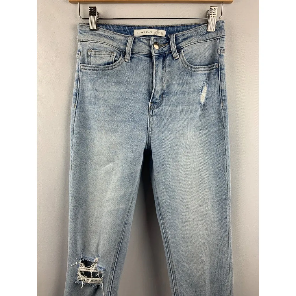 Women's Altar State Blue Ripped Jeans Size 25 - Image 3