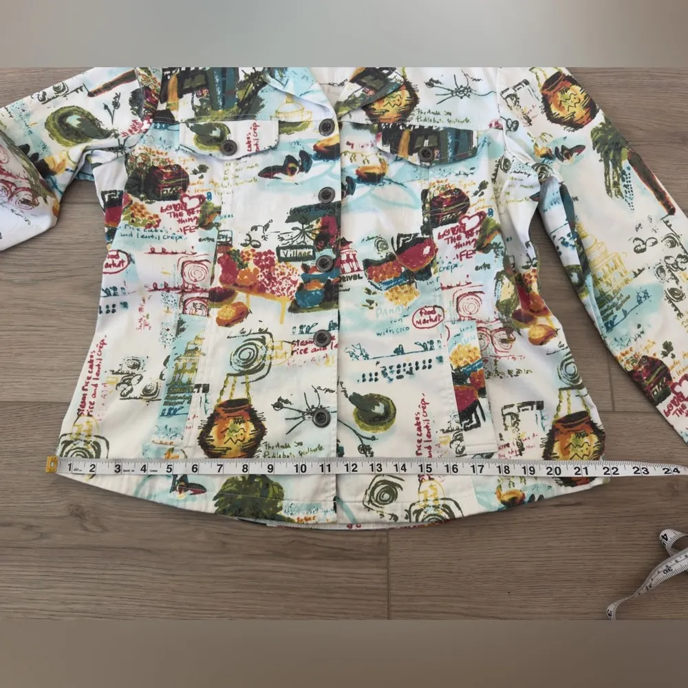 AUDDITIONS by CHICO’S Multicolor Artistic Print Jacket 🧥 - Image 5
