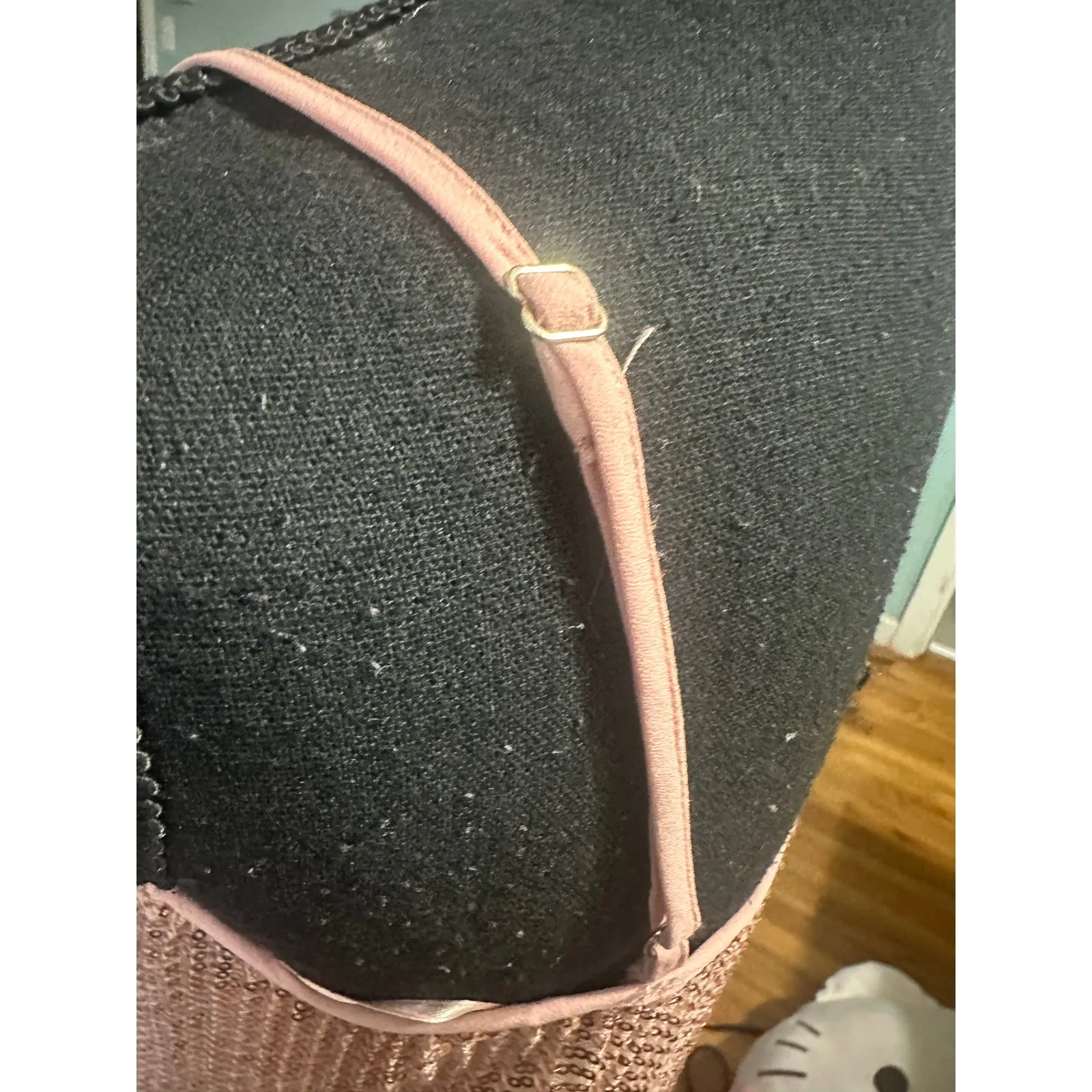 1.STATE “Dramatic Pause” Nude Sequin Midi Slip Dress | Elegant Eveningwear Pink - Image 4