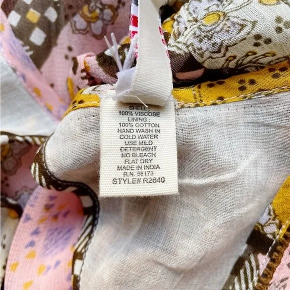 NWT Raga Dress Jenya Retro Patchwork Mini Brown Multi Size XS NEW Boho Bohemian - Image 11