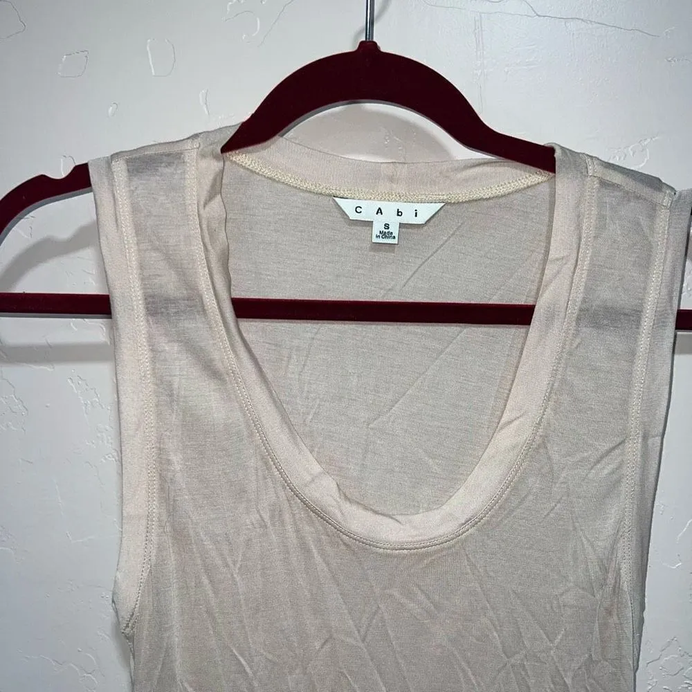 Cabi Pale Pink Sheer mini dress - Image 3