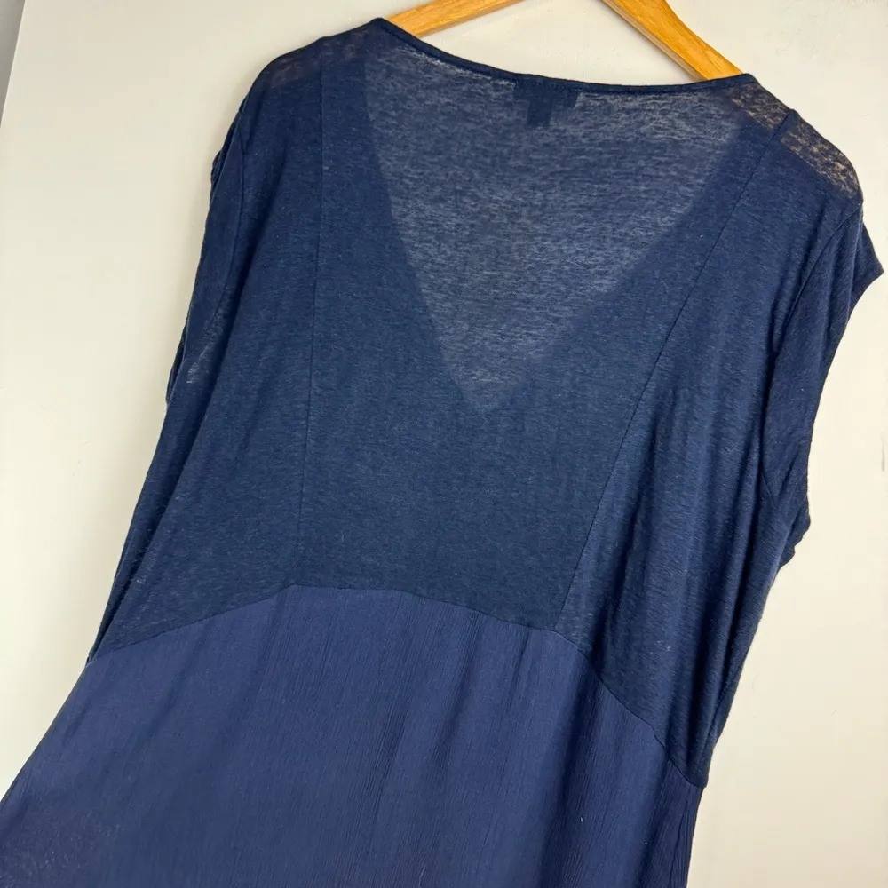 NWT Lucky Brand Embroidered Top Blouse Sz XL Blue Western Aztec Flowy Tank - Image 12