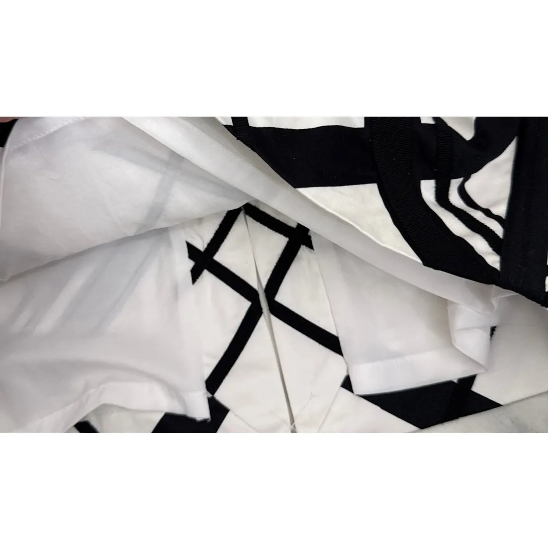 White House Black Market Geometric Black White Pencil Skirt Size Women's 4 - Image 7