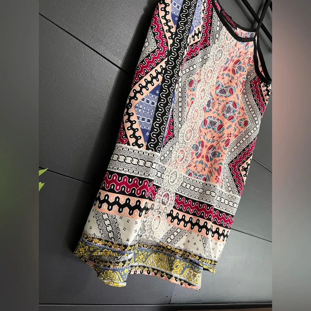 KATY BUG FAYE Boho Chic Colorful Rare Vintage Women’s Tank Top Sz Small EUC - Image 2