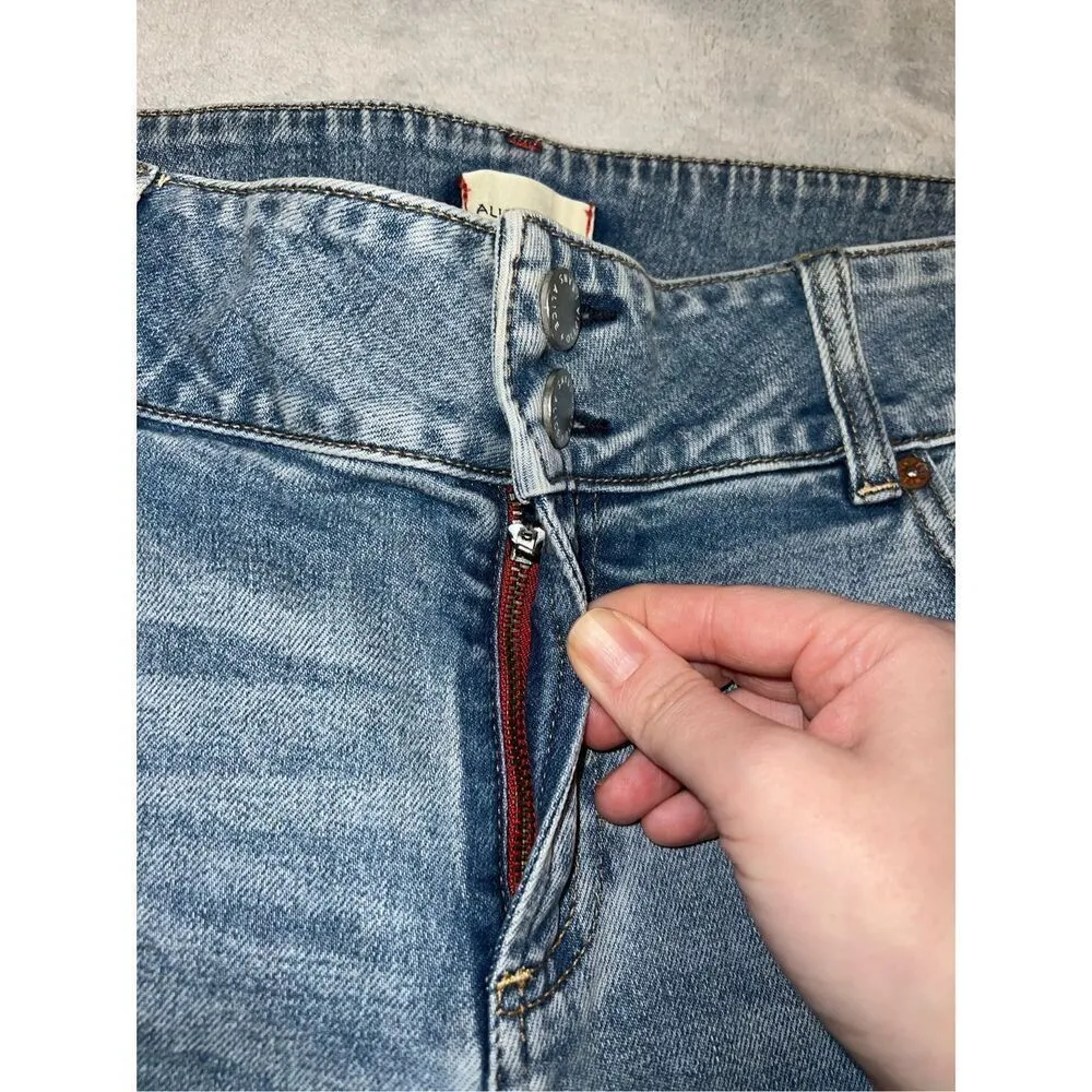 Alice & Olivia Cotton Flare Medium Wash Jeans 30 - Image 9