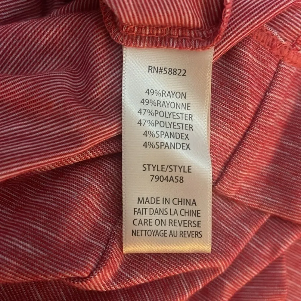 Max Studio Maxi Sleeveless Dress Red Marble Ruffle Bodice Women’s Size Small - Image 9