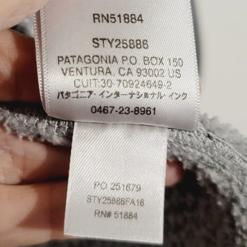 Patagonia Better Sweater 25886 Fleece Vest Embroidered Logo Gray Medium - Image 7