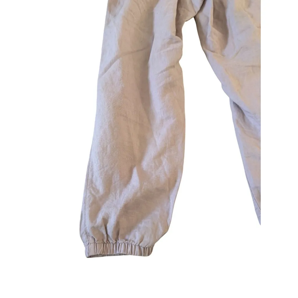 GAP Lavender Light Purple Linen Blend Joggers Size XS - Image 4