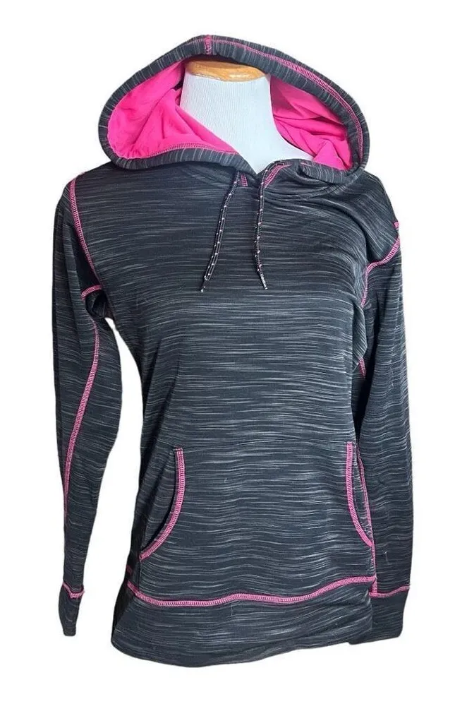 Womens BCG Heathered Dri-Fit Pink & Gray Hoodie - Sz S - Image 1