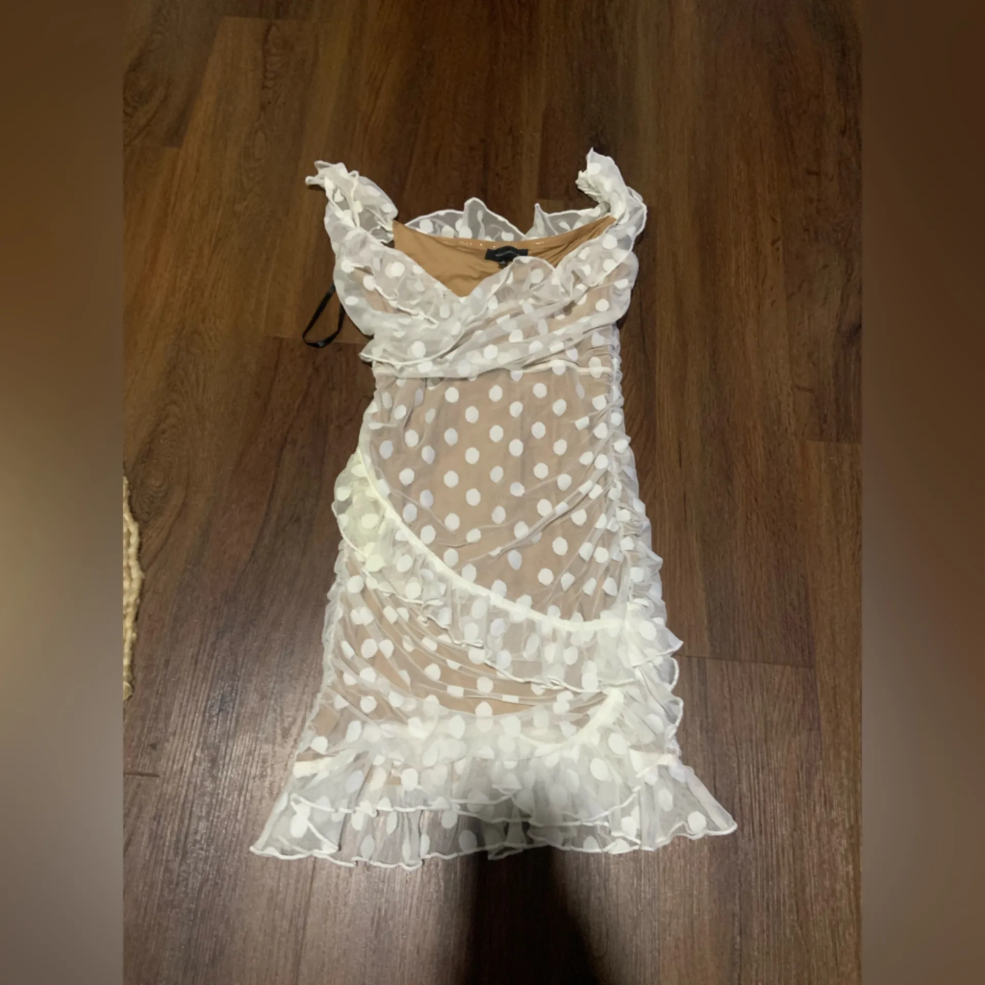 MAJORELLE Bandit Dress in White lace ruffle revolve fall formal $189 party - Image 3