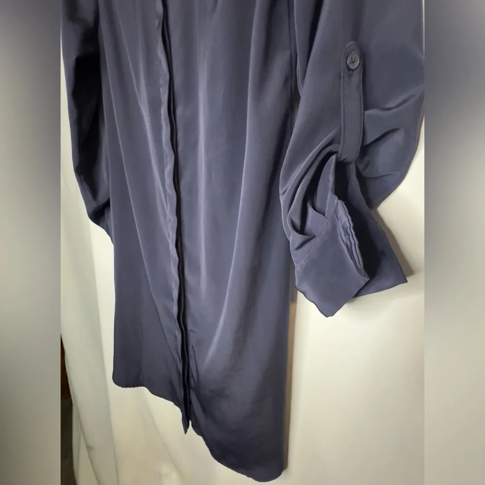 Banana Republic Shirt Dress in Navy- missing belt size 10 - Image 8