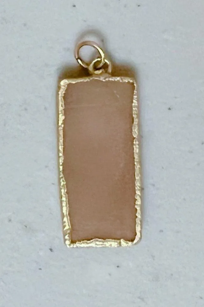 Gold Pink Quartz Geode Crystal Pendant Necklace Charm Pendant Jewelry ✨ - Image 3