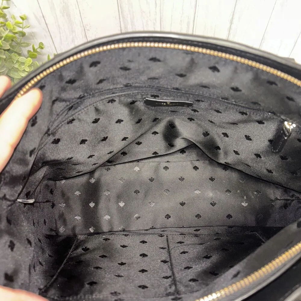 Women’s Kate Spade Monet Large Triple Tote Black Flawed - Image 6