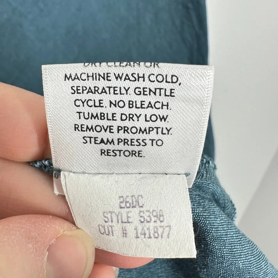 Eileen Fisher Midi Skirt Blue Teal Textured Linen Viscose Blend Size L Lagenlook - Image 7