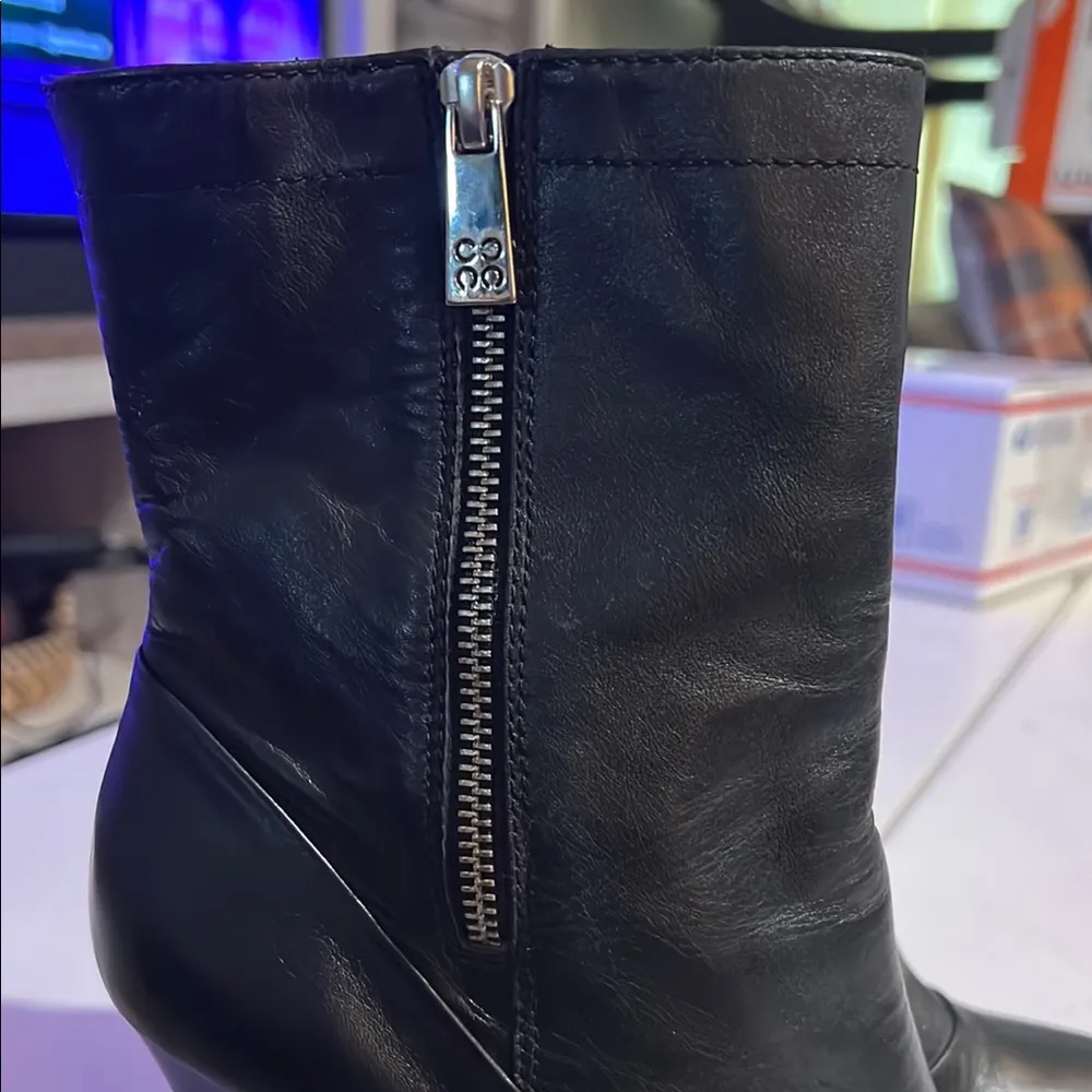 Coach Black Heeled Boots with Stiletto Heel size 8B - Image 2