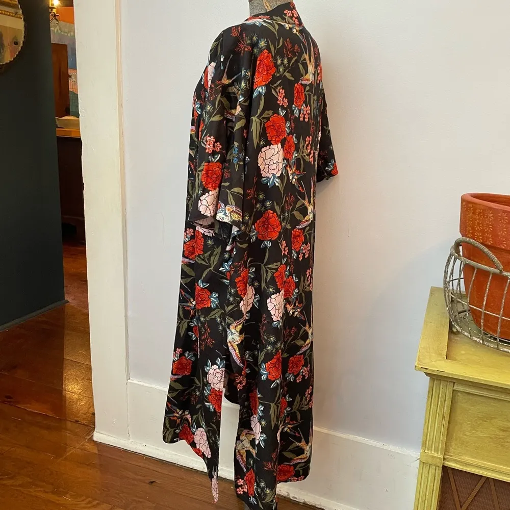 Gibson Latimer Floral Kimono Floral Boho Hippie Duster - Size Medium - Image 6