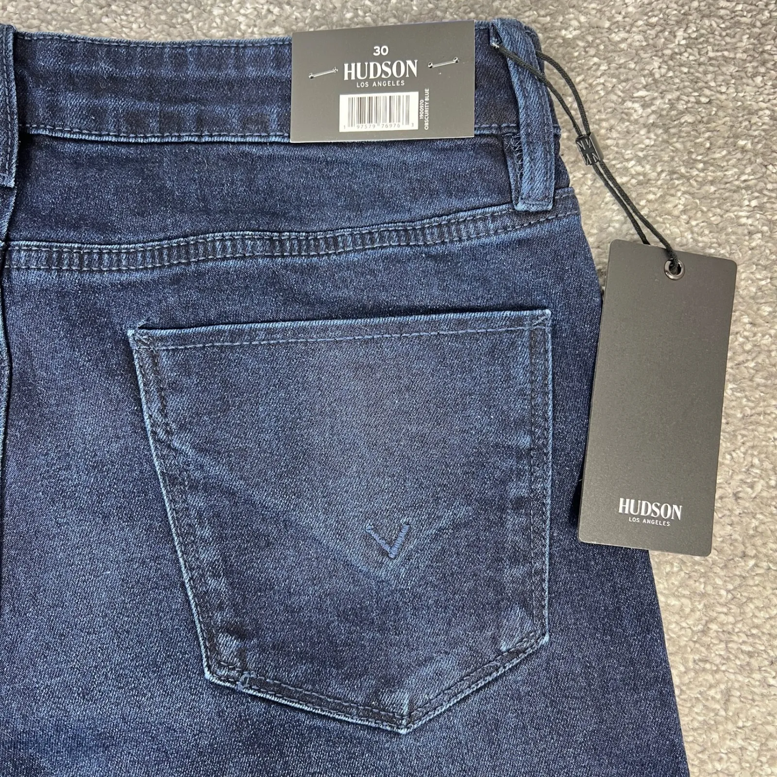 Hudson Straight Leg Jeans Sz 10S Dark Wash Stretch Denim Mid Rise Comfort NEW! Blue - Image 12