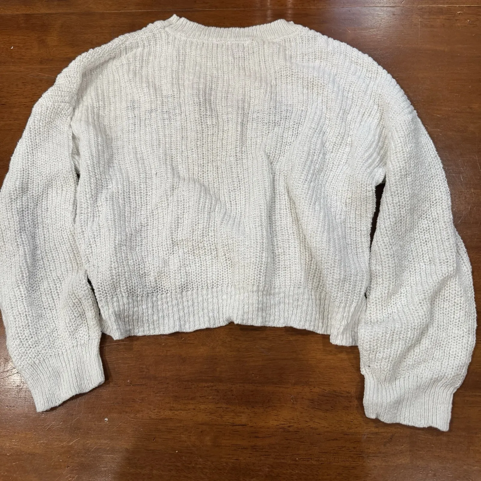 Santorini Mi Ami By Francesca Stitch Crewneck Pullover Size Women's Small‎ White - Image 2