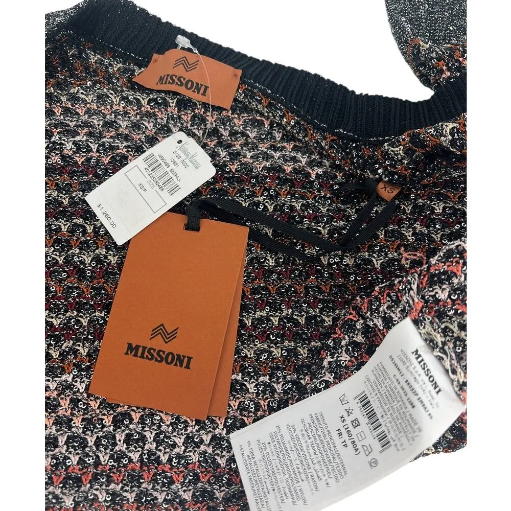 Missoni Mesh Knit Sequin Short Cardigan in Multi - Image 11