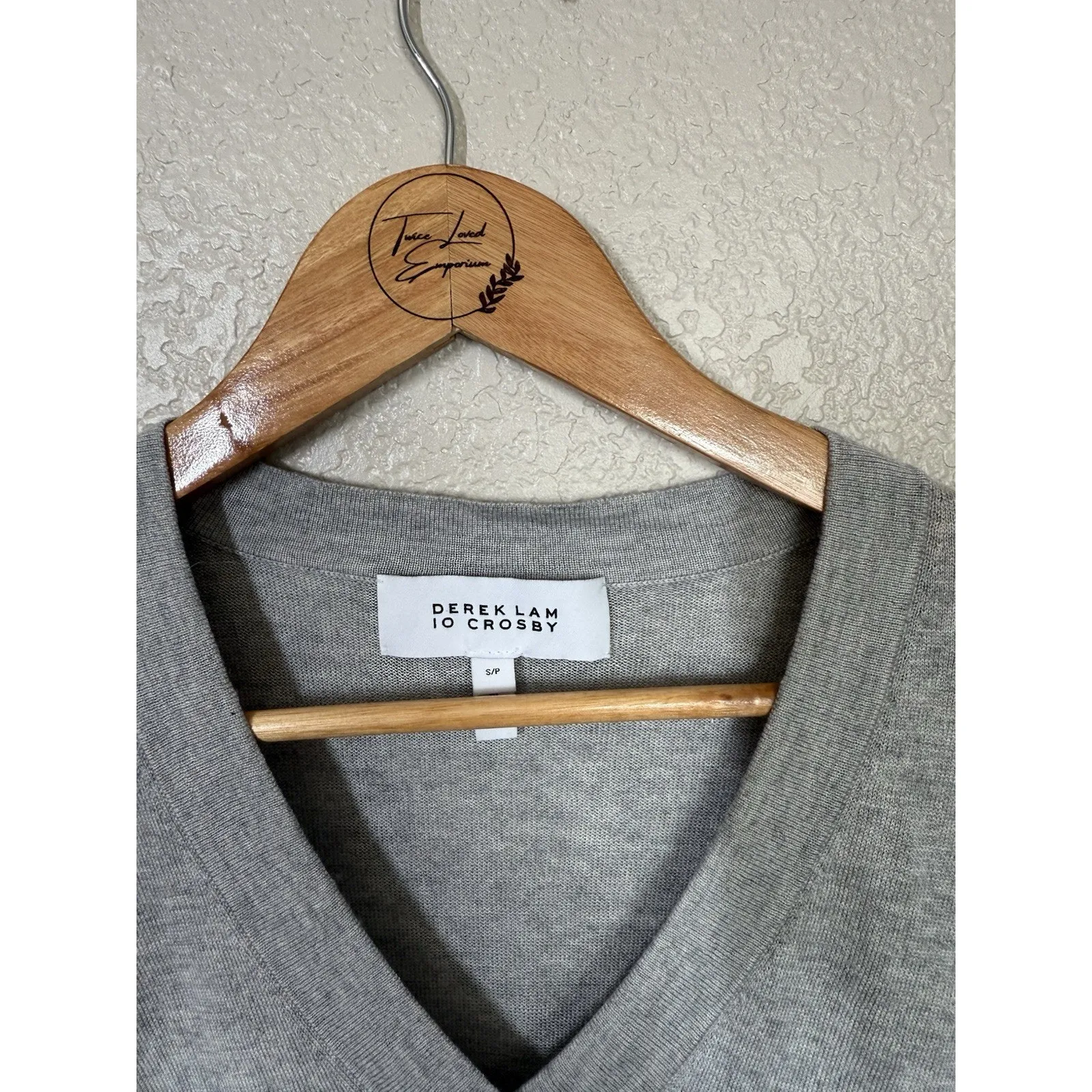 Derek Lam 10 Crosby Chain Fringe Asymmetric Sweater Small Silk Cashmere - Image 2