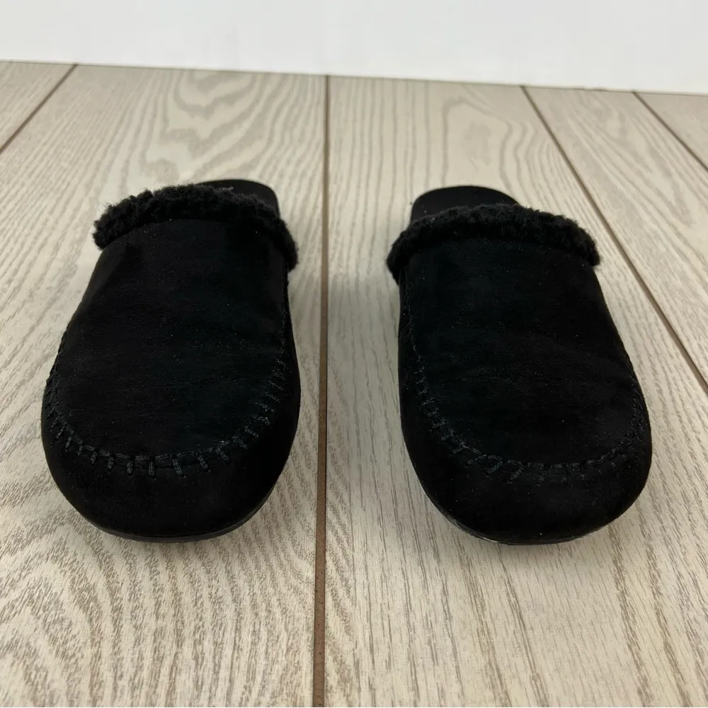Style & Co Brooklyn Cozy Slipper Mules 7.5M Black Faux Suede/Shearling $60 - Image 2