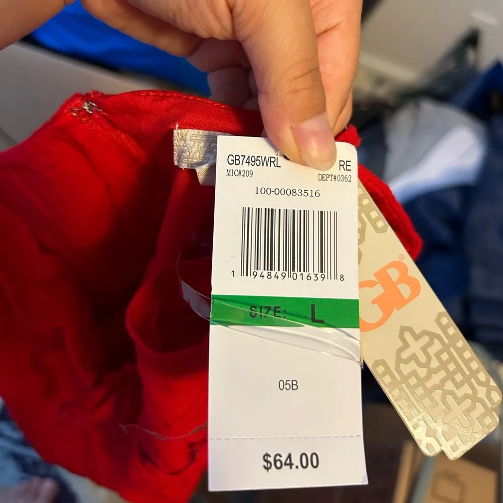 Nwt GB Gianni Bini Red Ruffle Hem Sundress - Image 3