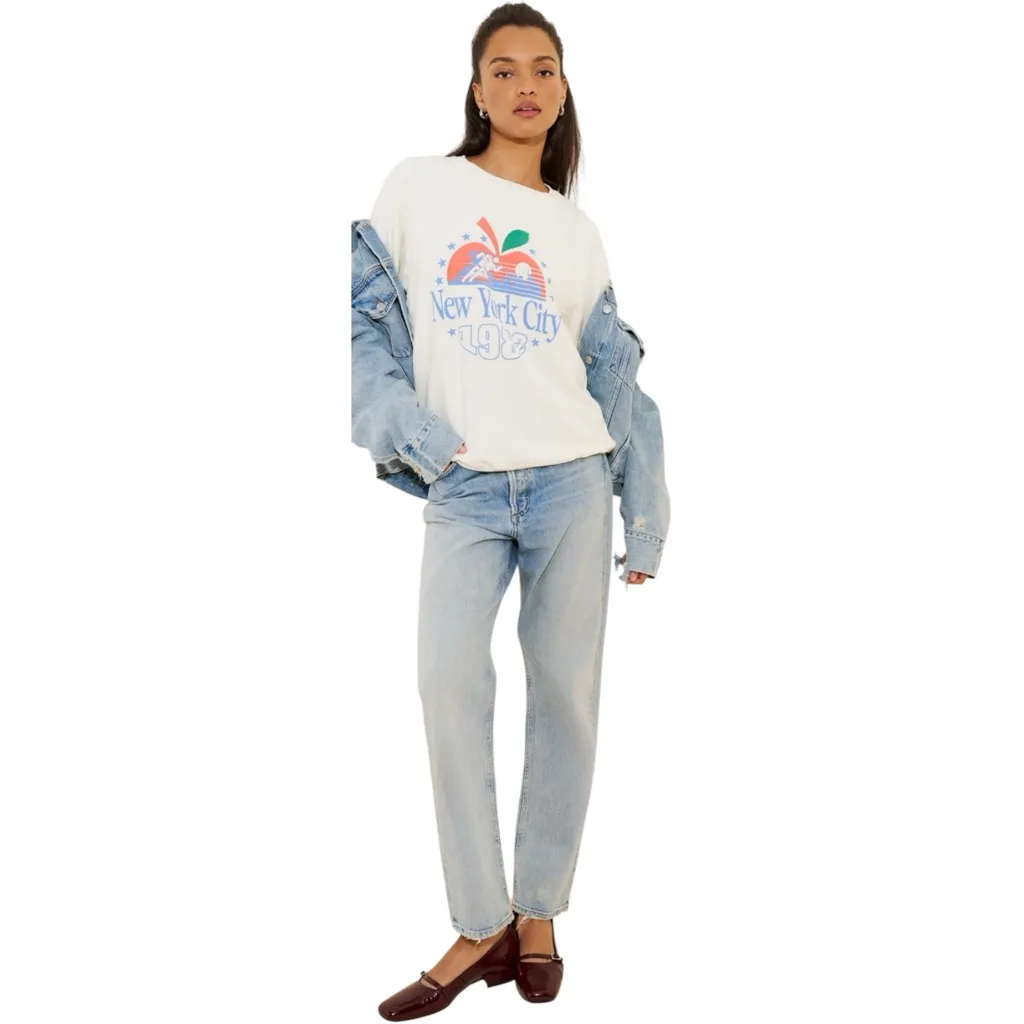 Rare FP x Original Retro Brand New York City NYC 1982 Crewneck Sweatshirt Large White - Image 2