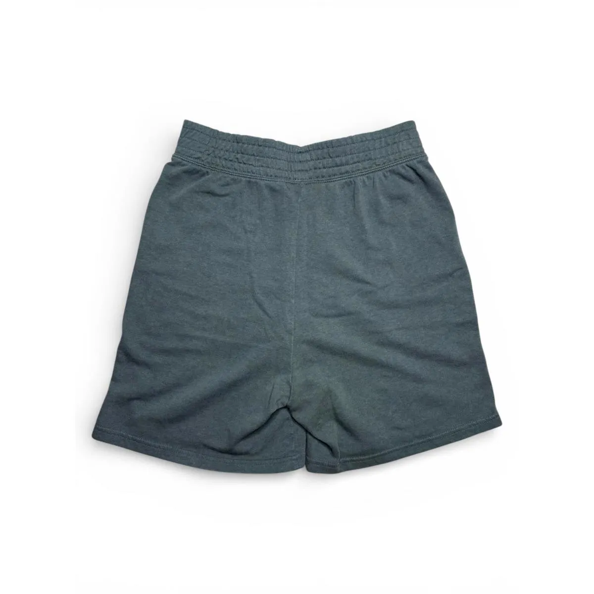 Dark Heather Grey Smocked Wide Leg Loose Fit Sweat Shorts with Pockets Size S - Image 3