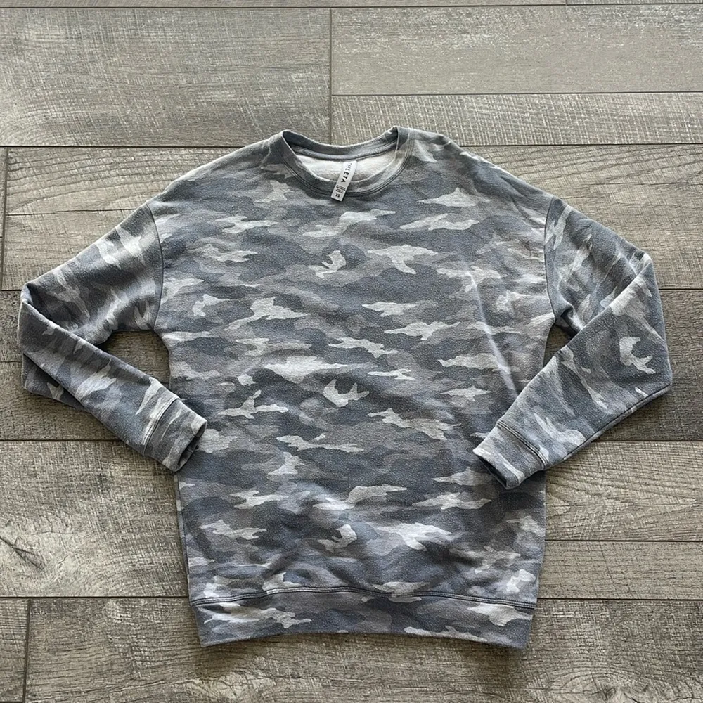 Balance Grey Camouflage Activewear Pullover Sweatshirt Size XS - Image 2