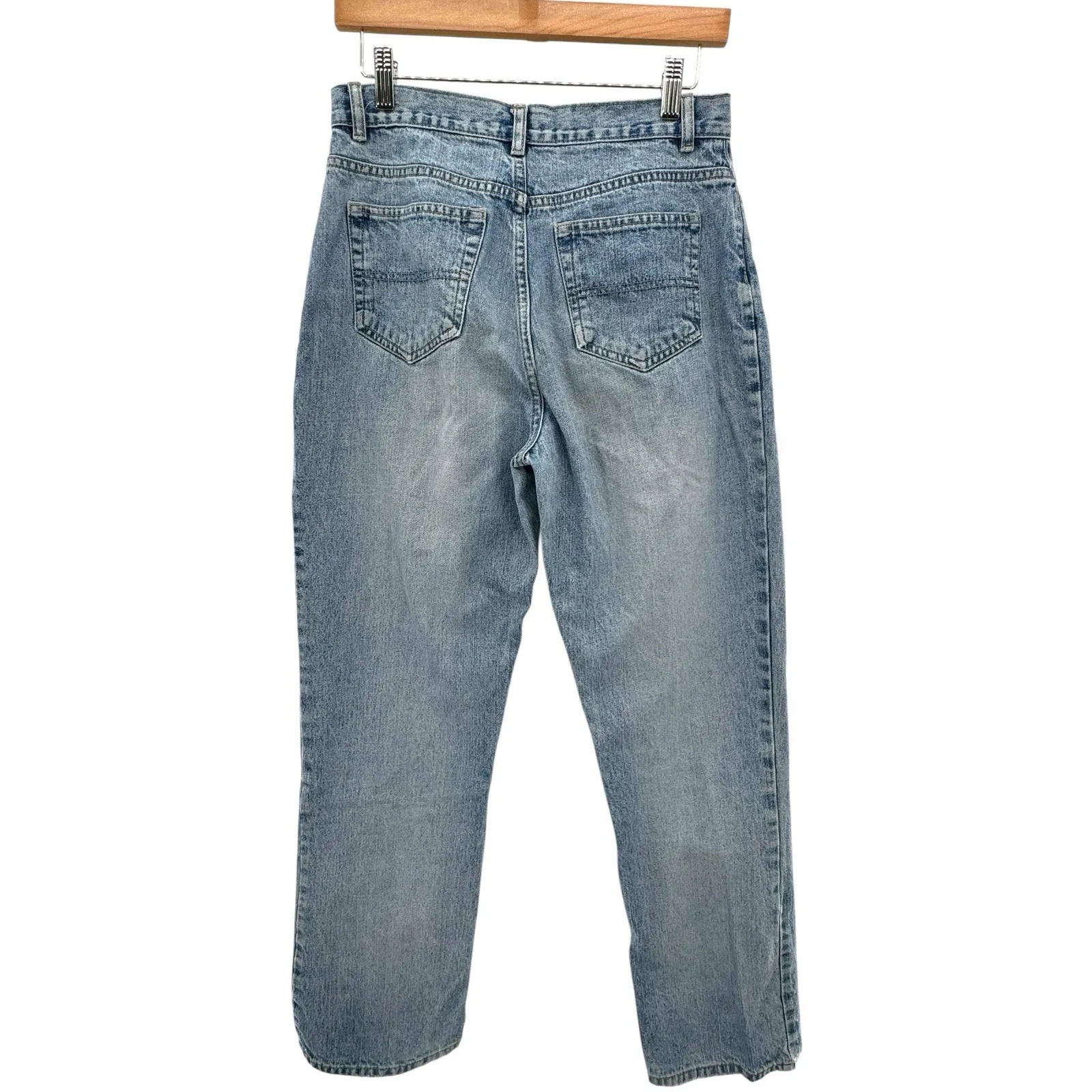 VTG St.‎ John's Bay High Rise Tapered Leg Jeans 100% Cotton Y2K Sz 8 - Image 4