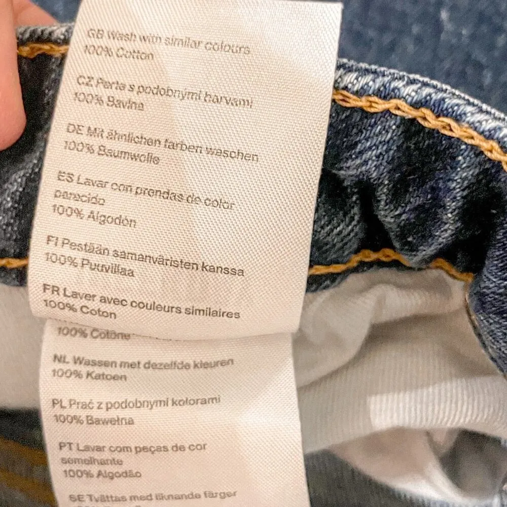 ASOS Weekday Lash Organic High Waist Straight Leg Cropped Jeans, GUC, Size 30 - Image 11