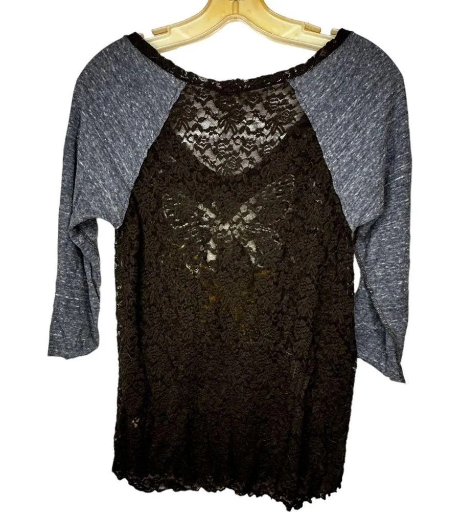 We The Free Lace‎ Embroidered Baseball Shirt - Image 4