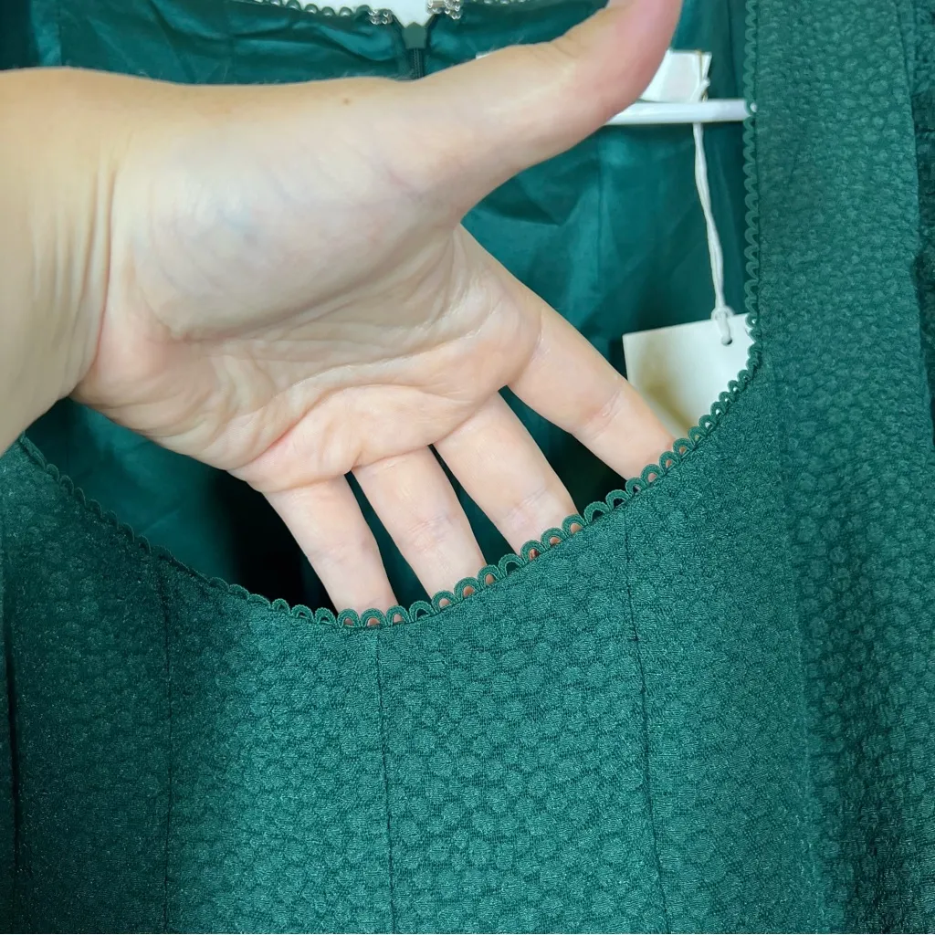 NWT Rachel Parcell V-neck Jacquard Flared Dress Size 10 - Image 10