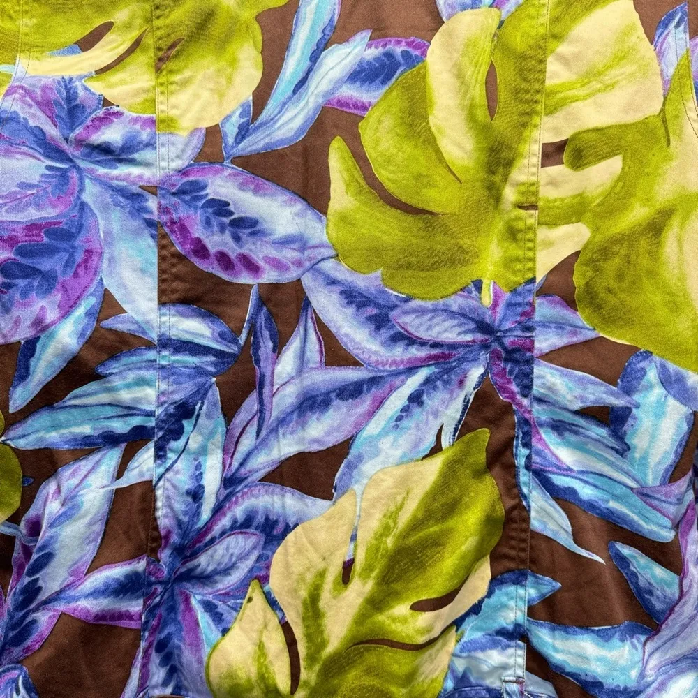 Chico’s Additions Tropical Print Zip Front Lightweight Long Sleeve Jacket 2/L - Image 11