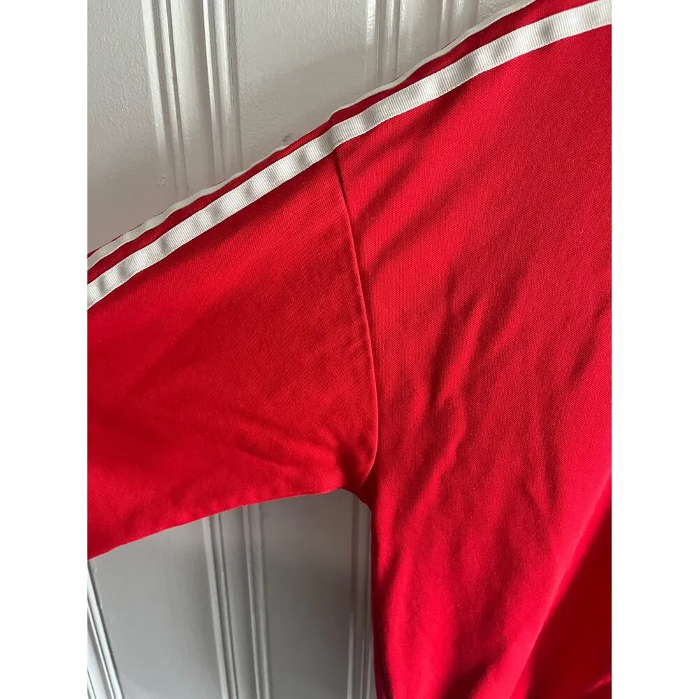 Adidas crew pull over red old school logo size xs - Image 3