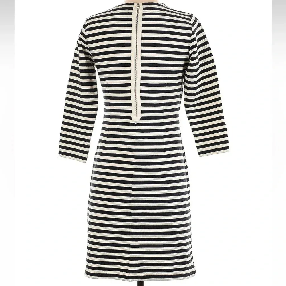 Vineyard Vines Ottoman Stripe 3/4-Sleeve Dress Navy & White Women's Size XS - Image 2