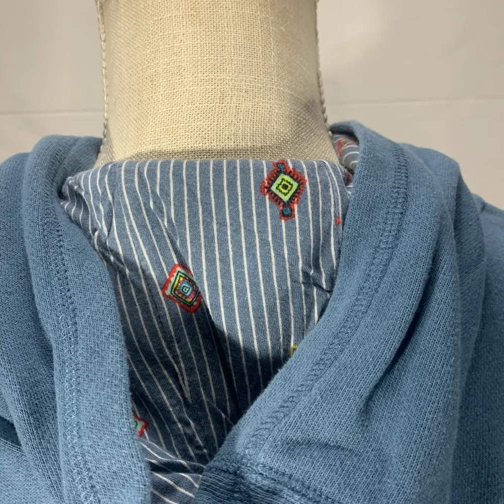 Full Zip Blue Sweatshirt Hoodie Size Small - Image 8