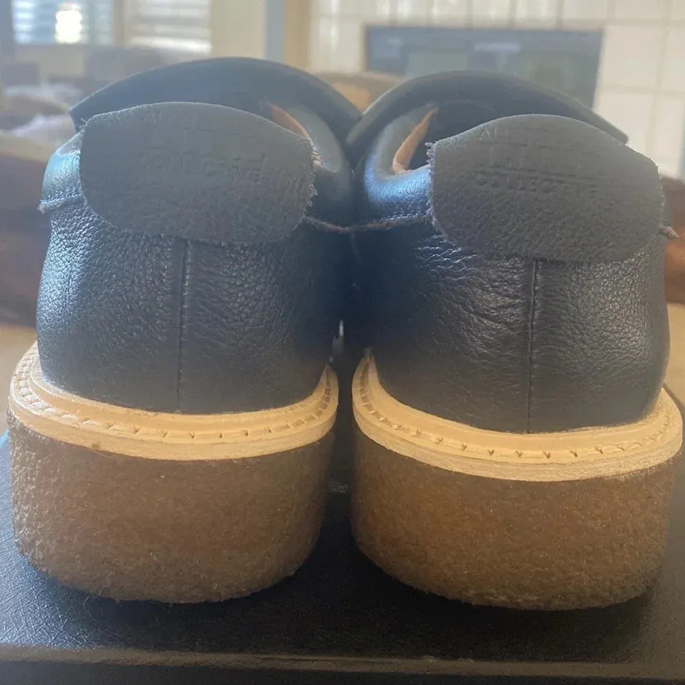 Slip on GLASTO shoe with a beaded thunderbird / eagle Navajo style oxford loafer Blue Size 7 - Image 6