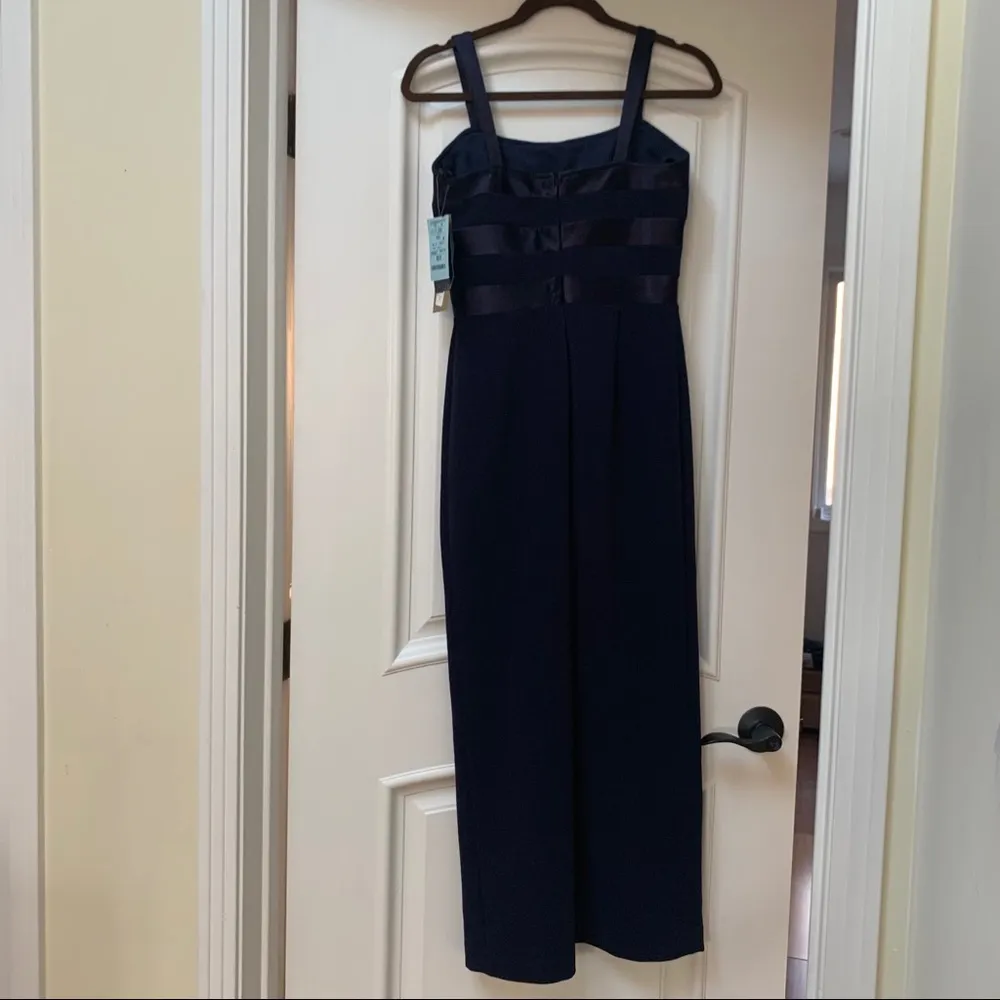 🆕 JS Collections | Navy Blue Formal Gown Slit 6 - Image 5