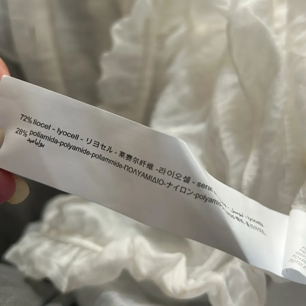 Zara White Ruffle Sleeveless Blouse - Image 8