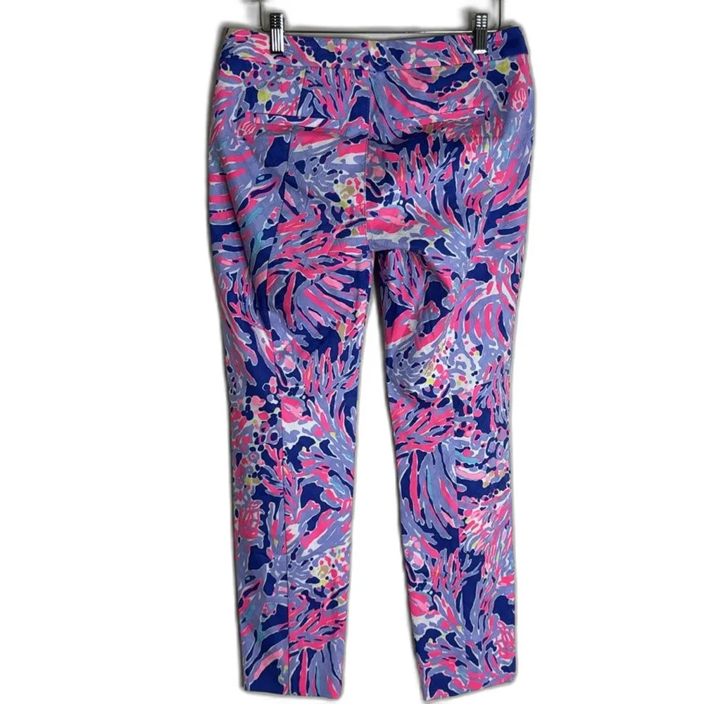 Lilly Pulitzer simply chic Kelly skinny ankle pants size 4 colorful cotton - Image 10