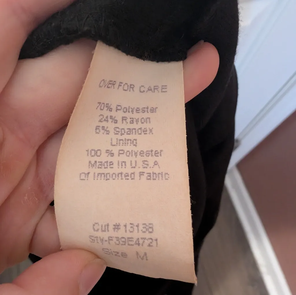 Vintage Fredrick's Of Hollywood Cap Sleeve Cocktail Dress Women's Medium Black - Image 5